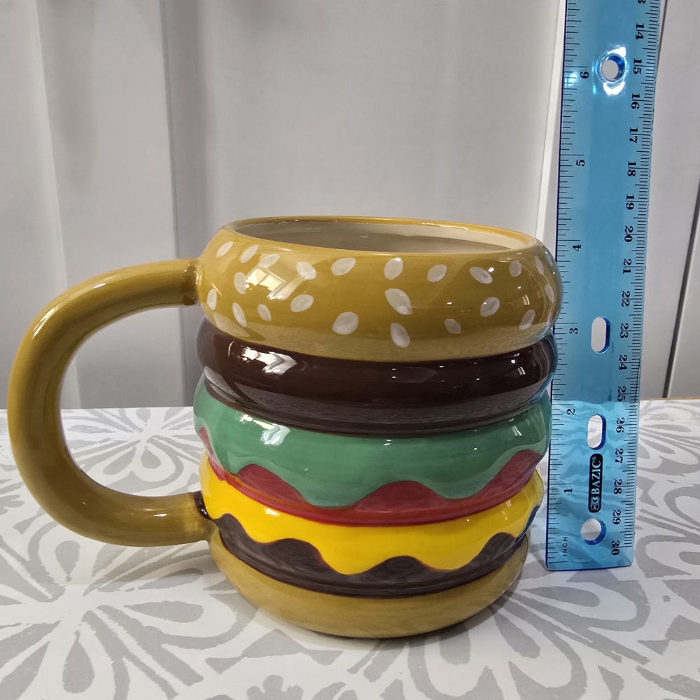 🍔NWT Burger Ceramic Mug – Cheeseburger Design – Novelty Drinkware - Picture 8 of 9